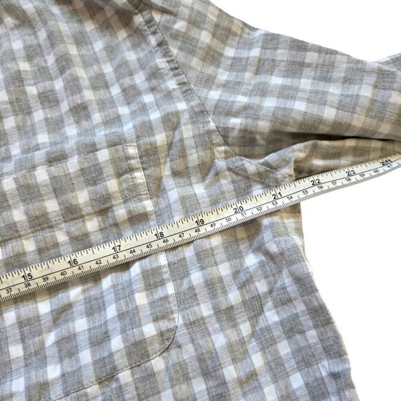 Tommy Hilfiger Button Down Shirt Mens Large Gray Plaid Slim Fit Long Sleeve - Picture 9 of 9
